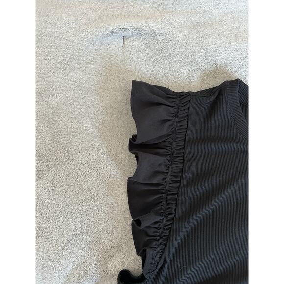 On 34th Black Ruffle Sleeve Tank Top Size XL - Picture 4 of 5